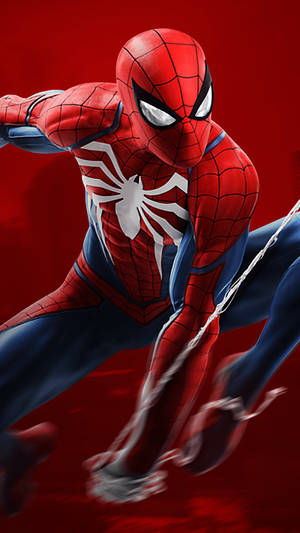 Spider Man Red Suit Mobile Wallpaper