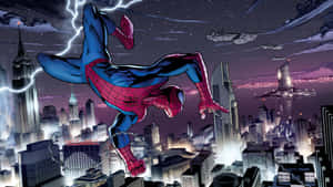 Spider Man Swinging Into Action Wallpaper