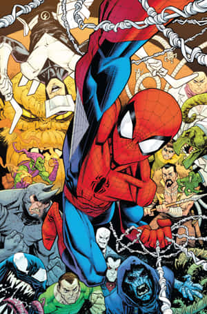 Spider-man Swinging Through Marvel's New York City! Wallpaper
