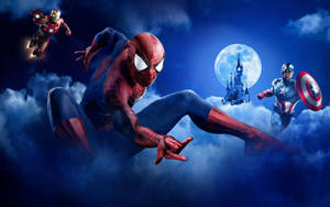Spiderman And The Marvel Superheroes Wallpaper