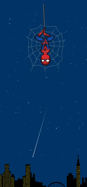 Spiderman Hanging Upside Down Wallpaper