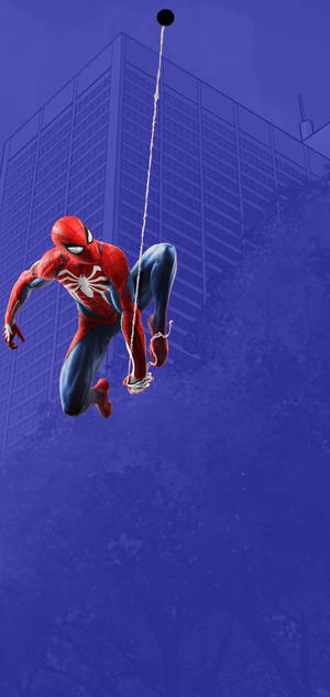 Spiderman Middle Punch Hole Wallpaper