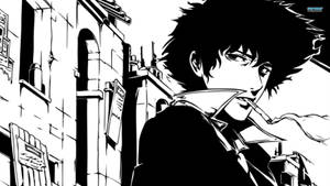 Spike Spiegel Black And White Anime Wallpaper