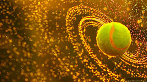 Spinning Golden Tennis Ball Wallpaper
