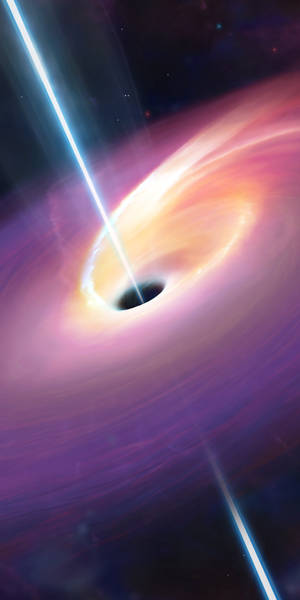 Spiral Black Hole Space Phone Wallpaper