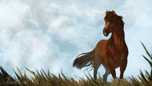 Spirit Stallion Of The Cimarron On Grassy Pastures Wallpaper