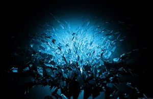 Splash Blue Fountain Crystals Wallpaper