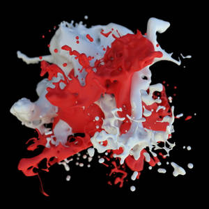 Splatter Paint Red White Wallpaper