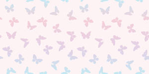 Splendid Pastel Butterflies Pattern Design Wallpaper