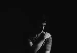 Split Light Guy In Monochrome Wallpaper