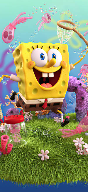 Spongebob 3d Iphone X Cartoon Wallpaper