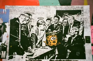 Spongebob In Newspaper Wallpaper