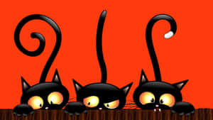Spook Into The Halloween Season With This Mischievous Funny Halloween Wallpaper! Wallpaper