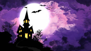 Spooky Castle Halloween Computer Wallpaper