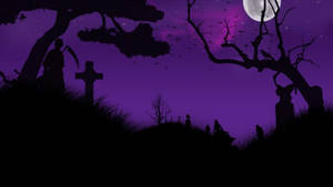 Spooky Cemetery Halloween Computer Wallpaper