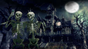 Spooky Desktop For A Frightening Work Environment Wallpaper