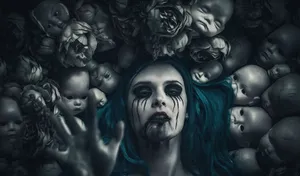 Spooky Faces Desktop Wallpaper