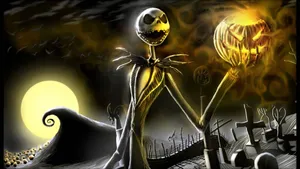 Spooky Skeleton The Nightmare Before Christmas Wallpaper