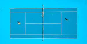 Sport Blue Tennis Court Wallpaper