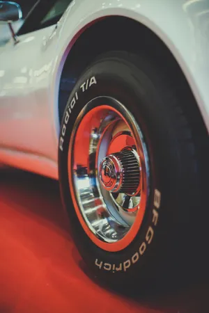 Sports Car Chrome Rim Wallpaper