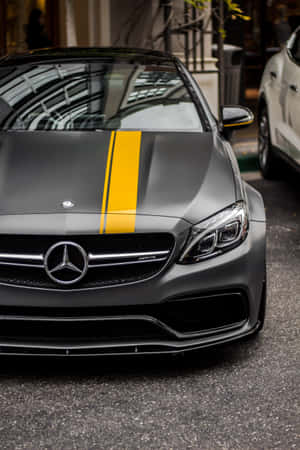 Sporty Black Mercedes Classic Iphone Wallpaper