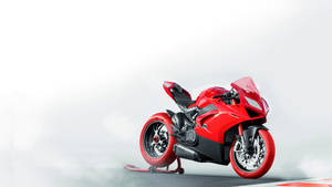 Sporty Red Ducati Panigale V2 Wallpaper