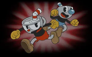 Spotlight Cuphead And Mugman Wallpaper