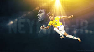 Spotlight On Neymar Jr Art Wallpaper