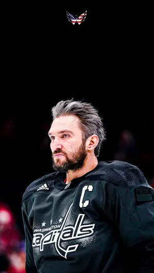 Spotted Eagle - Washington Capitals Exclusive Black Jersey Wallpaper