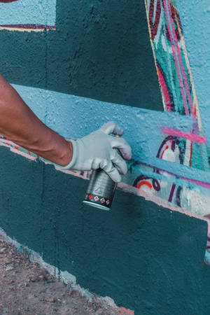 Spray Can Drawing Street Art Wallpaper