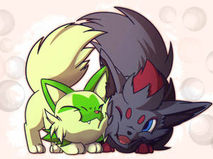 Sprigatito And Zorua Wallpaper