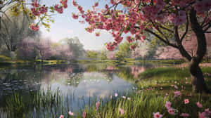 Springtime Blossom Paradise Wallpaper