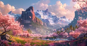 Springtime_ Blossom_ Valley Wallpaper