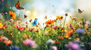 Springtime_ Blossoms_and_ Butterflies Wallpaper