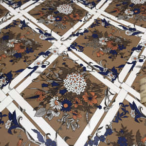 Square Dark Floral Designer Wallpaper