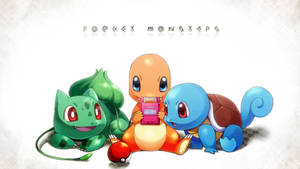 Squirtle And Poke Friends Wallpaper