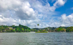 Sri Lanka Kandy Lake Island Wallpaper
