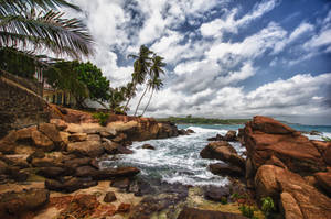 Sri Lanka Marawila Beach Rocks Wallpaper