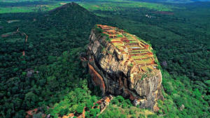 Sri Lanka Sigiriya Rock Aerial Wallpaper