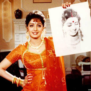 Sridevi Shows A Portrait Wallpaper