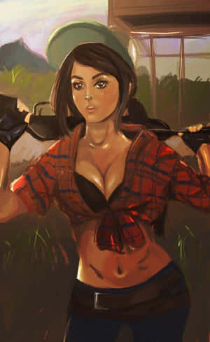 Sssniperwolf Digital Paint Cowgirl Wallpaper