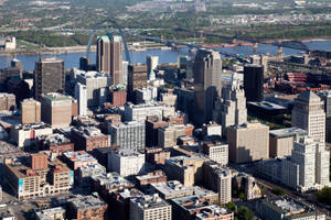 St Louis Aerial Photo Wallpaper