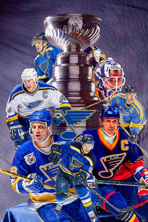 St Louis Blues Championship Trophy Wallpaper