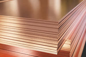 Stacked Copper Sheets Industrial Wallpaper