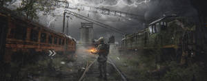 Stalker Destroyed Trains Wallpaper