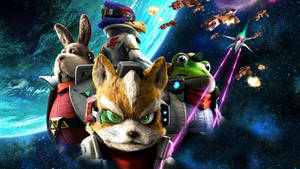 Star Fox 3d Characters In Space Wallpaper