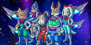 Star Fox Characters 2d Drawing Wallpaper