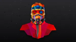 Star Lord Geometric Art Wallpaper
