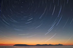 Star Sky Over The Ocean Wallpaper