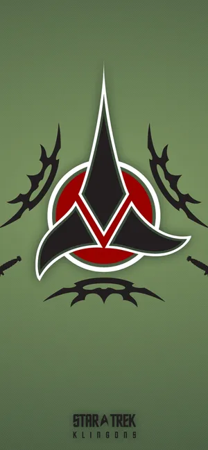 Star Trek Phone Klingon Green Background Wallpaper